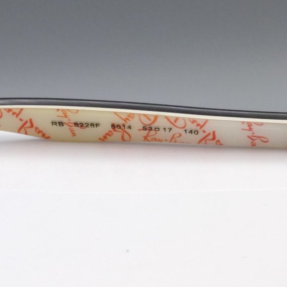 Ray Ban Eye Glasses Frame with Prescription Lenses, RB 5228F 501453 17 Black 140 - Picture 5 of 5